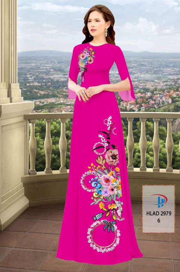 Vải Áo Dài Hoa In 3D AD HLAD2979 66